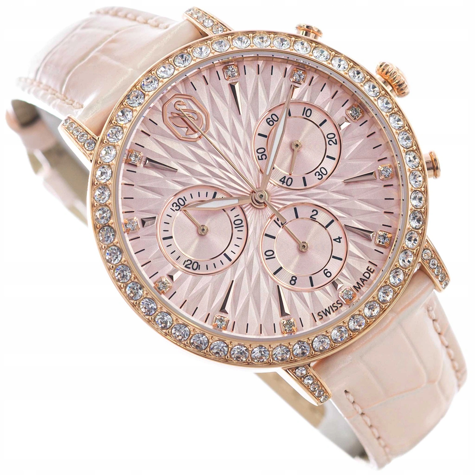 Damski Zegarek Swarovski 5698300 Matrix Tennis Różowy Na Pasku Glamour