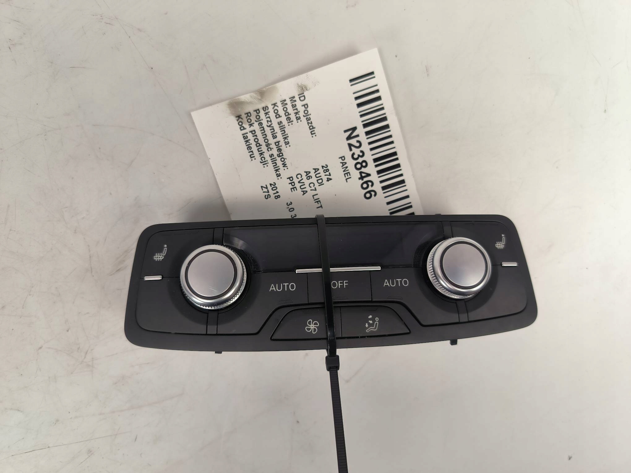 commande de climatisation arrière 4G0919158R AUDI A6 C7 LIFT