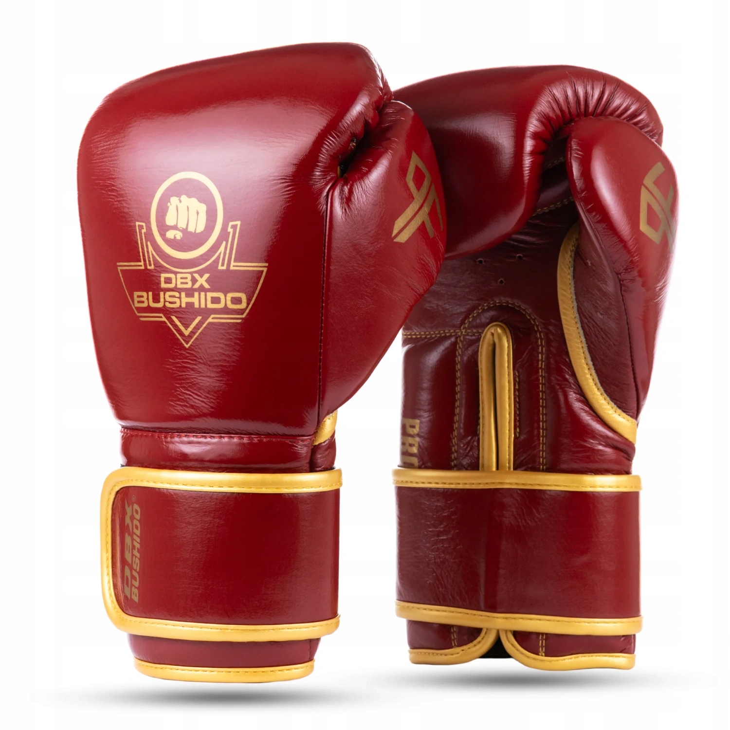 Rękawice bokserskie treningowe skóra naturalna Bordowe Pro Fighter 14oz Dbx