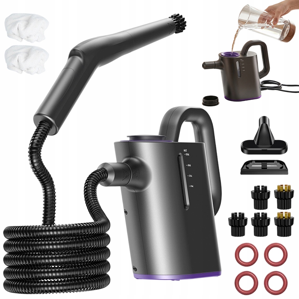 Parní Čistič Oken, Čistič Spár, Ruční Napařovač 1500 W, Bez Chemie, Sada