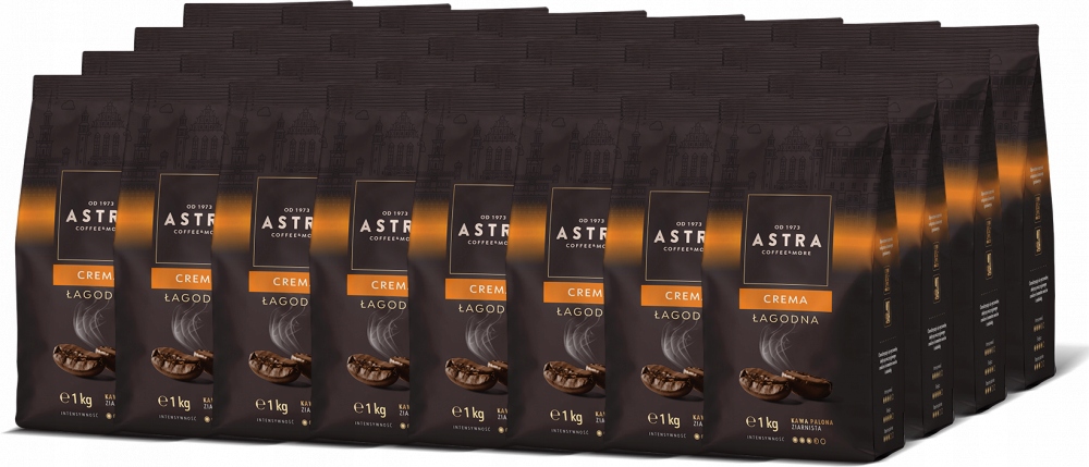 Kawa ziarnista Astra Łagodna Crema Special Blend 1kg x32