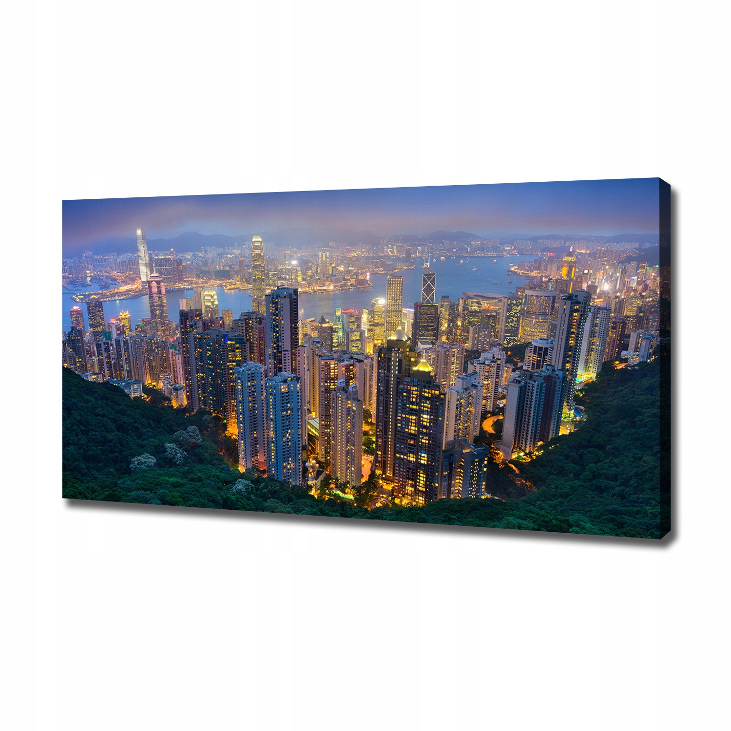 

Foto obraz na płótnie Hongkong nocą 120x60 cm