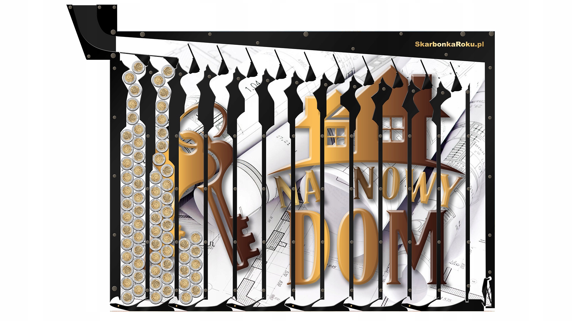 

Skarbonka Ścienna Dom na parapetówkę