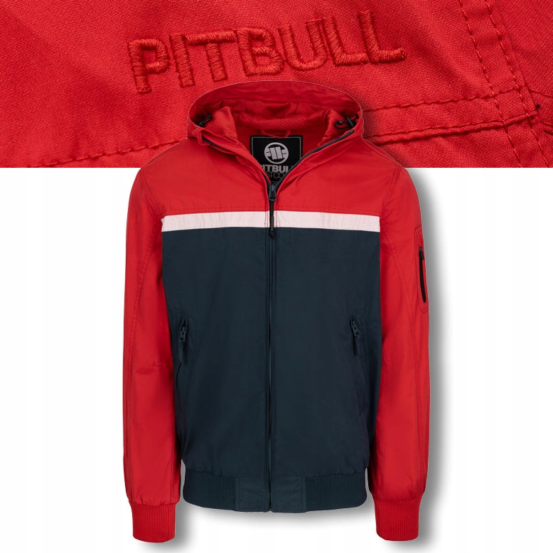 Pánská přechodová bunda s kapucí Pitbull 2 Color Longwood Větrovka