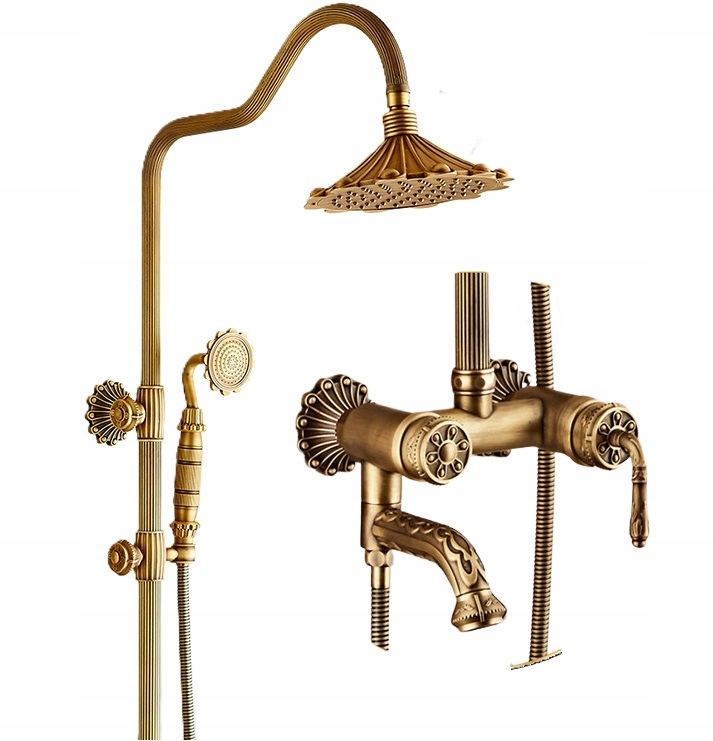 Kúpeľňová sprchová batéria Old Retro Mosadz Master