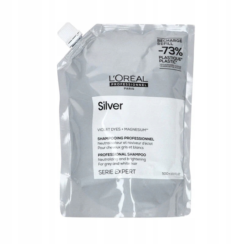 L'oreal Magnesium Silver Refill Šampon rozjasňující šedivý 500 ml