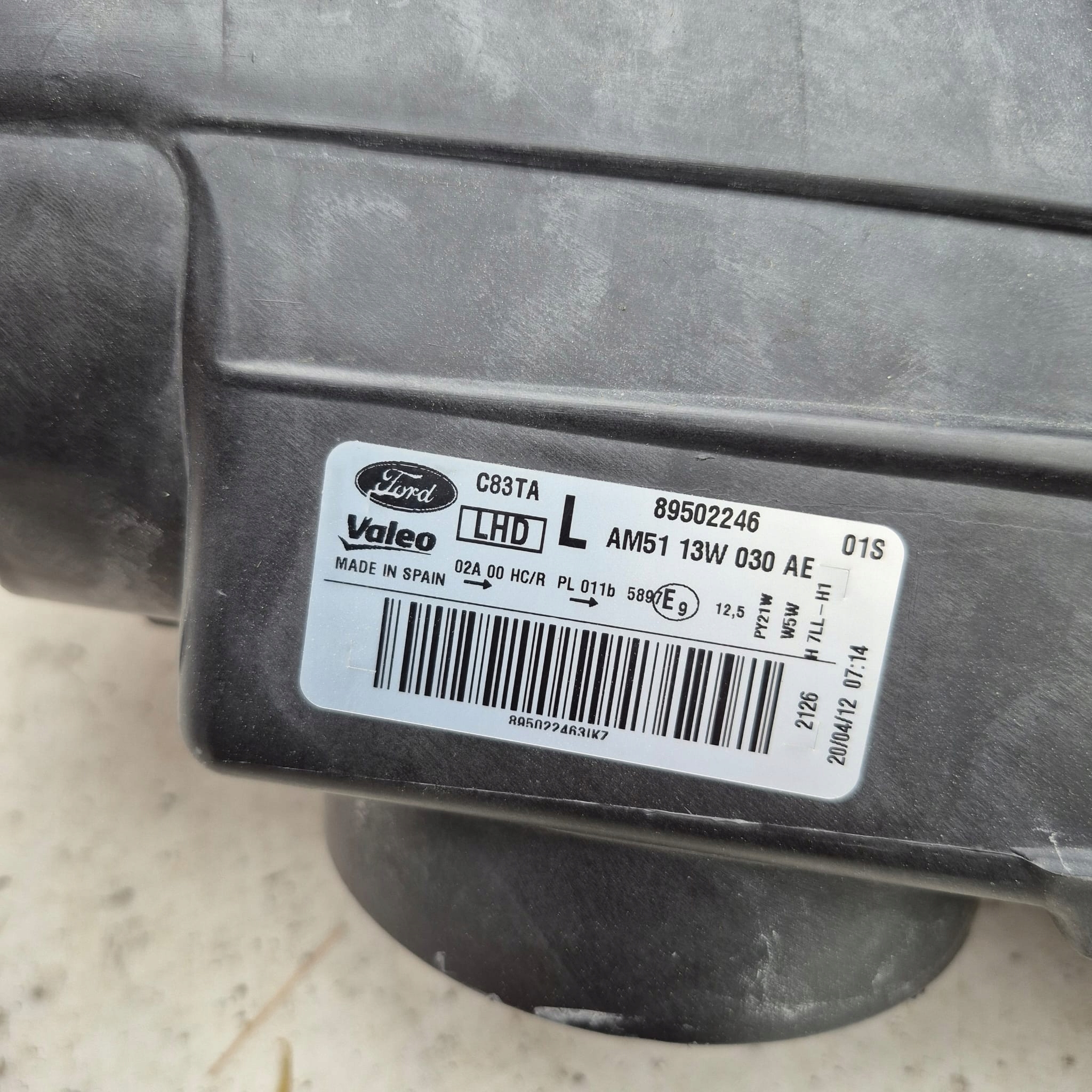 FORD C-MAX MK2 10- light left front front AM51-13W030-AE