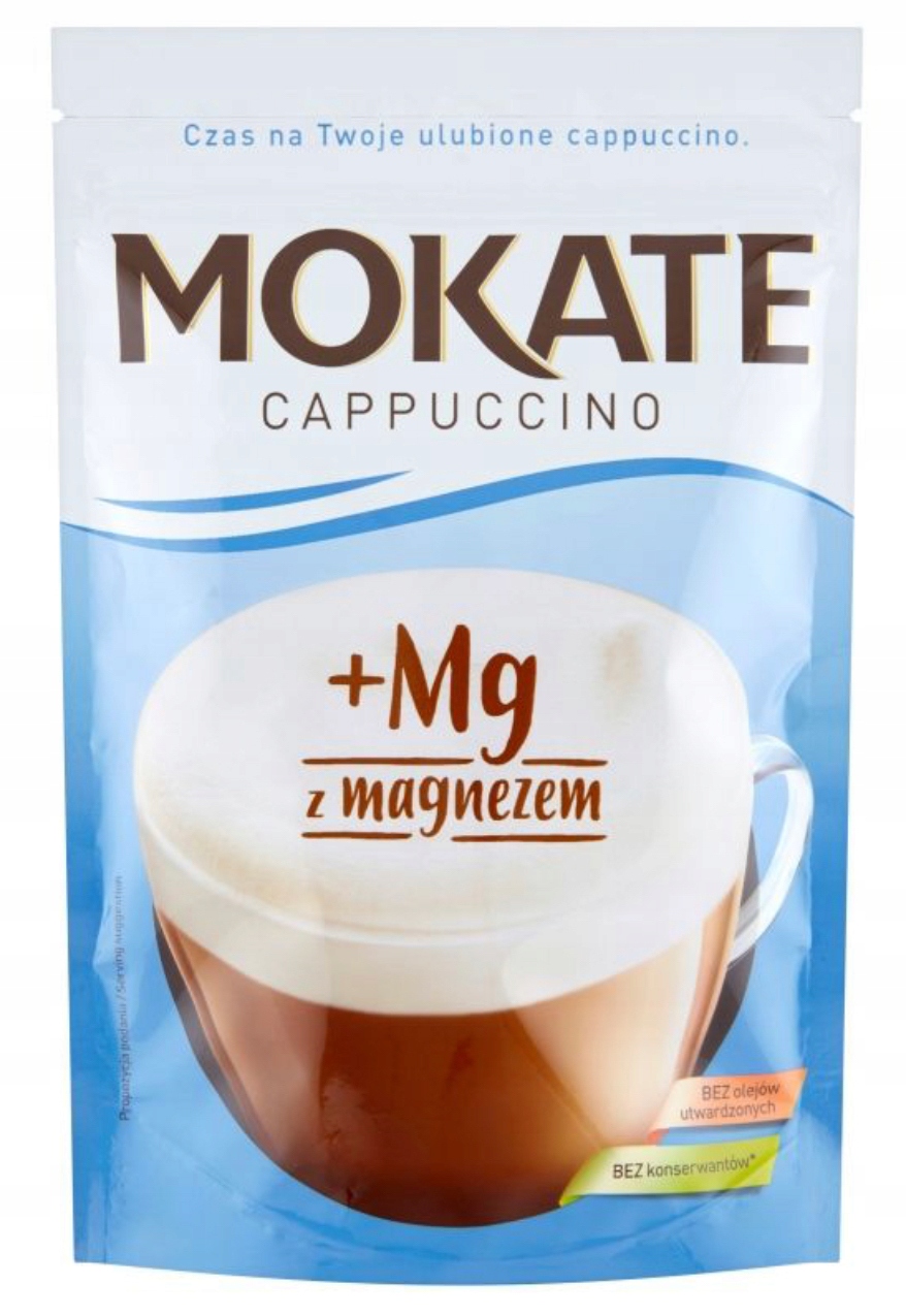 Levně 9X Mokate Káva cappuccino s hořčíkem 110 g
