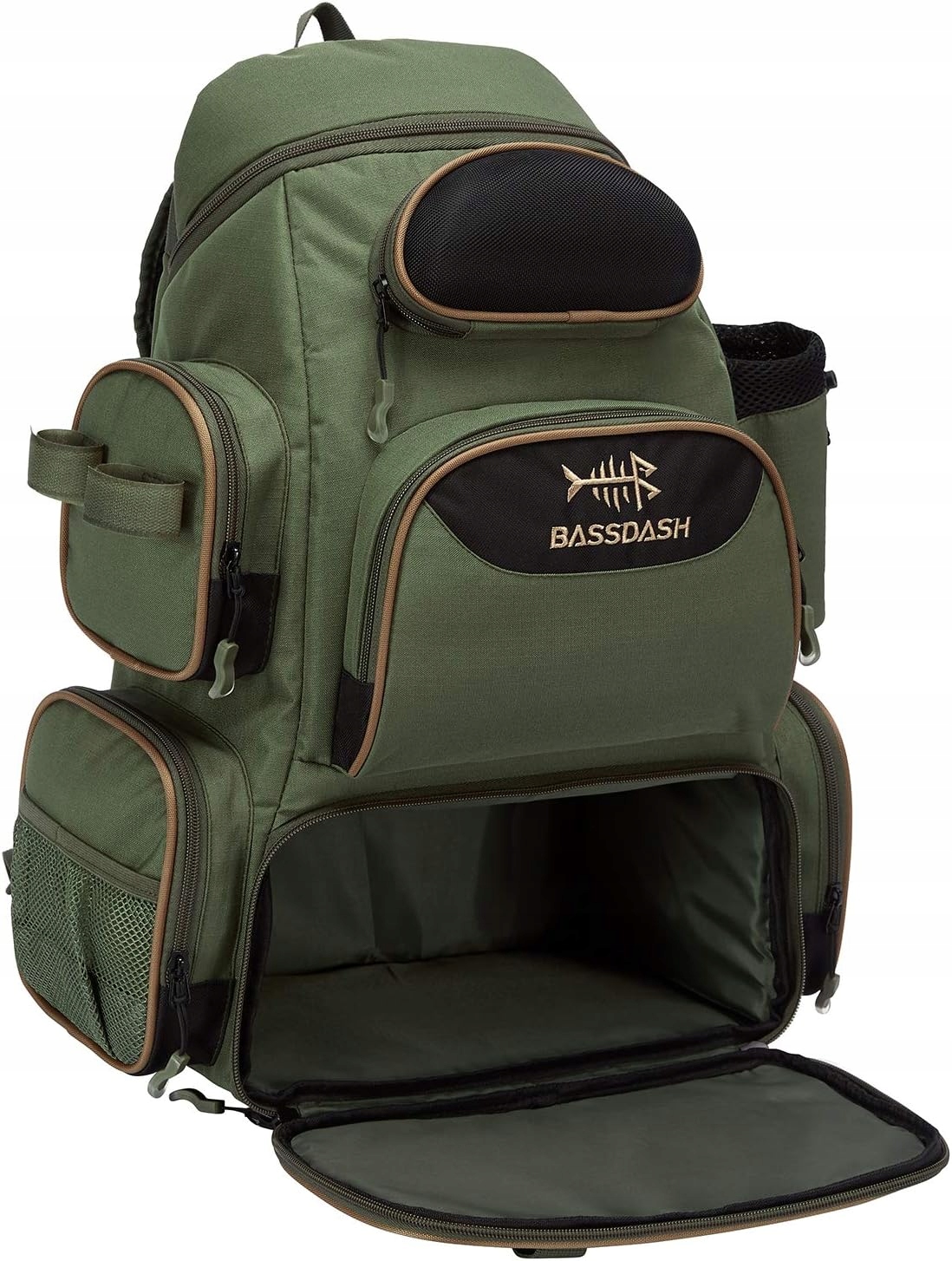 Bassdash Plecak wędkarski Profesionalny 20-40 l Army Green Hq