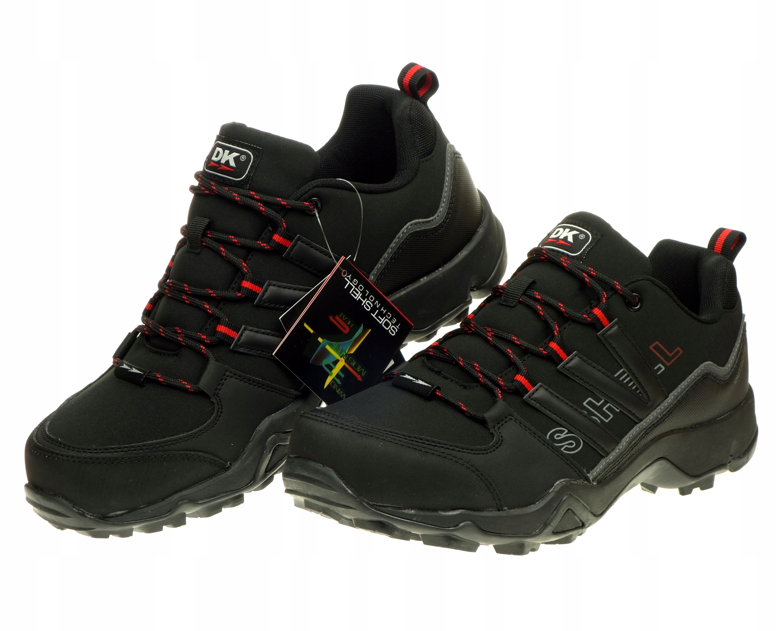 Buty Męskie Trekkingowe DK SPIRIT SoftShell OUTDOOR VB17331 Blk/Red 44 Marka DK