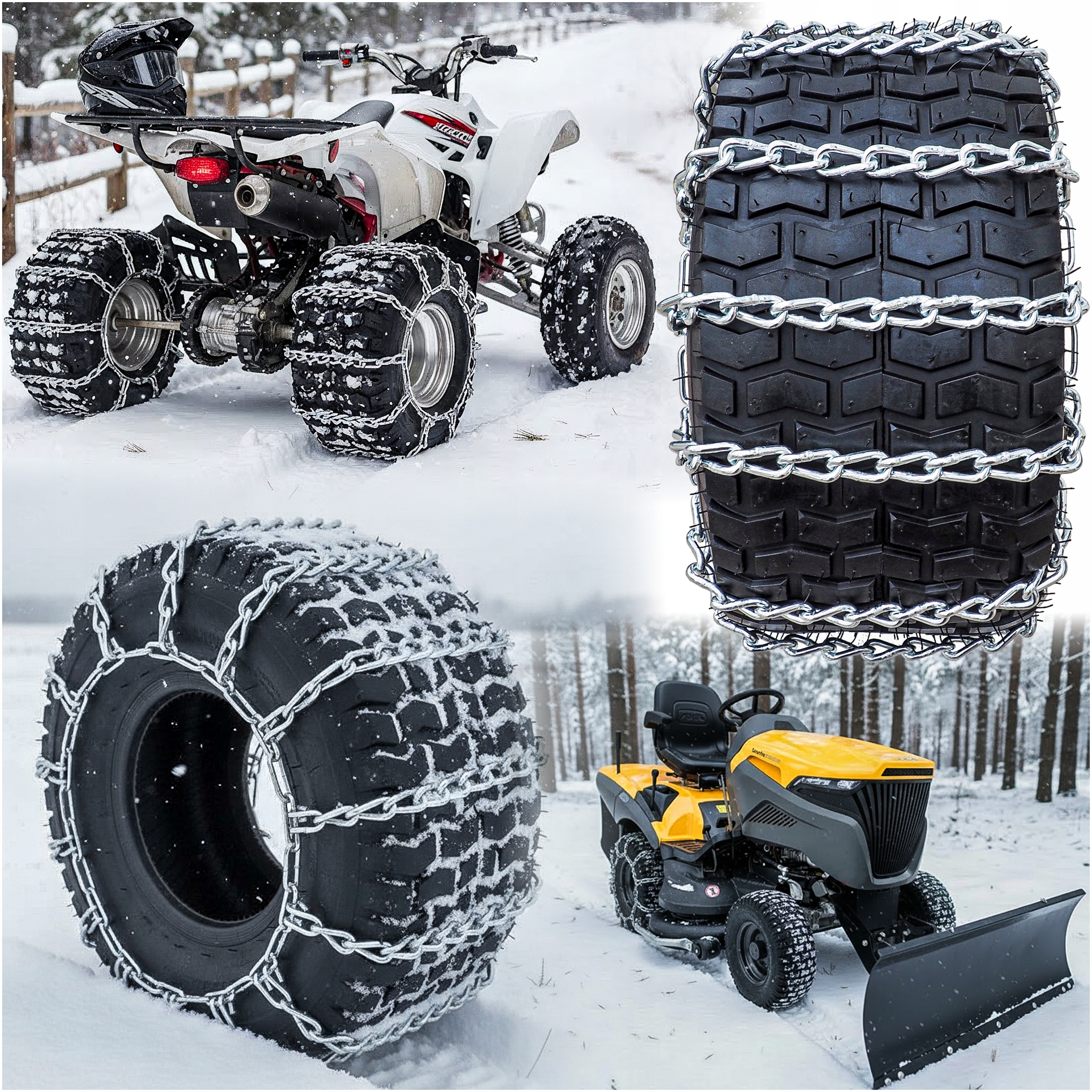 Sněhové Řetězy Pro Traktor Quada Sněhový Řetěz Na Kola 18x9.50-8 2ks