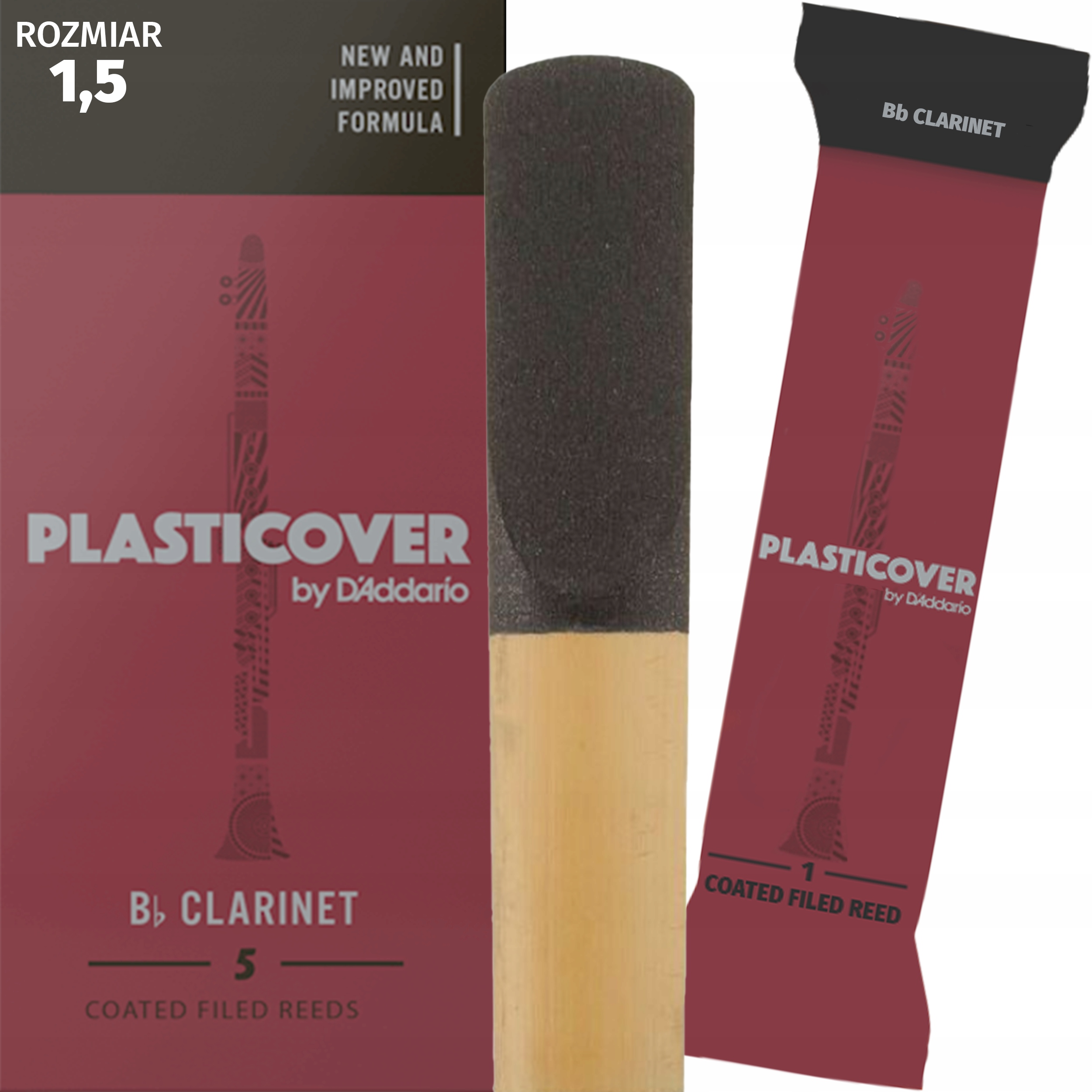Stroik klarnet Bb 1,5 Rico PLASTICOVER Daddario RRP05BCL150 1 szt.