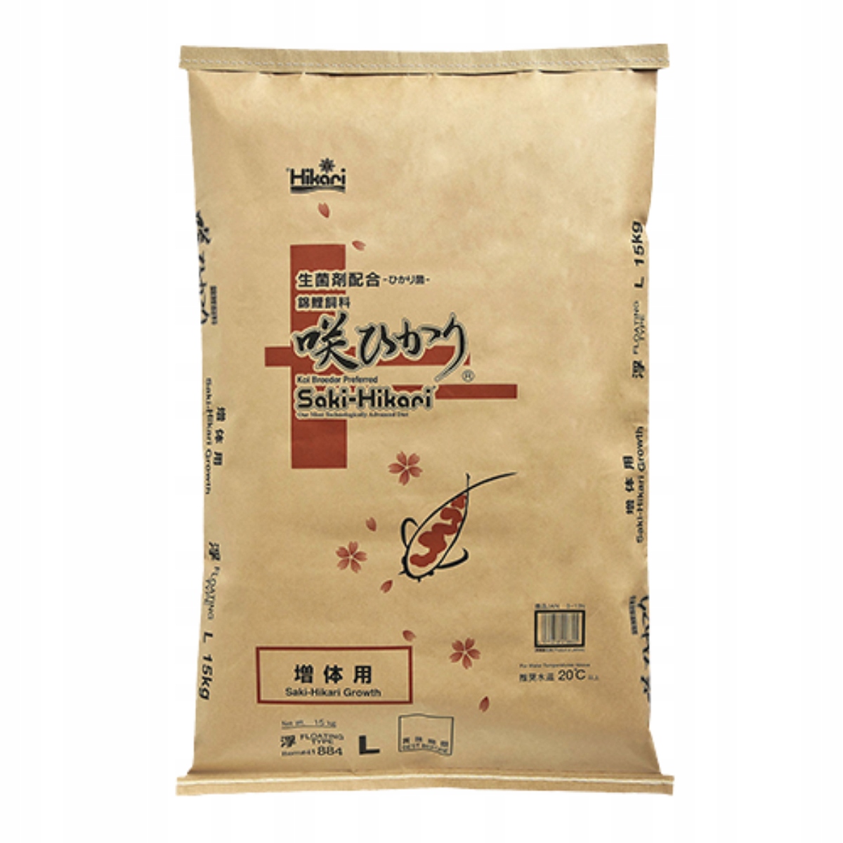 Hikari Saki-Hikari Growth Large Profesionálne krmivo pre koi výstav. 15 kg