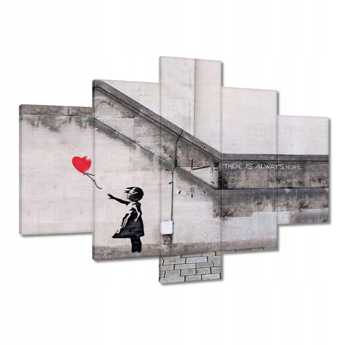 Hodiny 150x105 Banksy Dievča Balonik