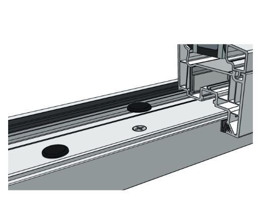 Zaślepki montażowe do otworu fi 8mm, do okien PVC lub ALU, czarne 100 sztuk Kształt okrągłe