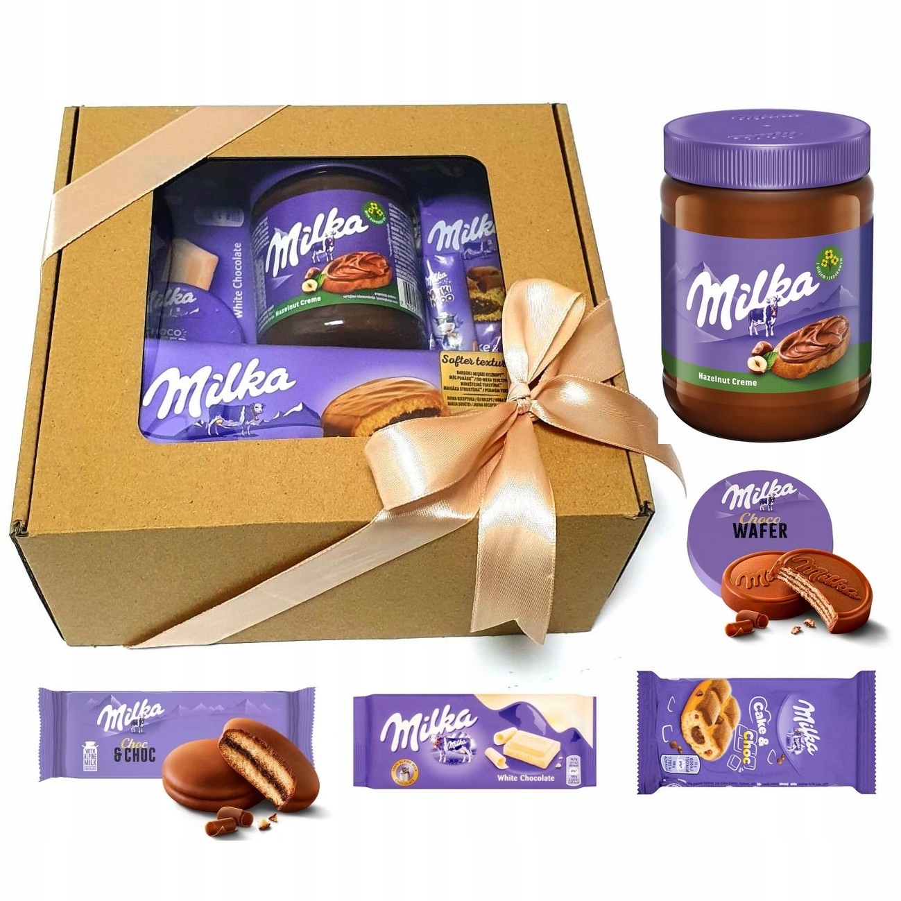 Zestaw Prezentowy Milka Krem Dla Każdego Czekolada Wafel Paczka Słodyczy