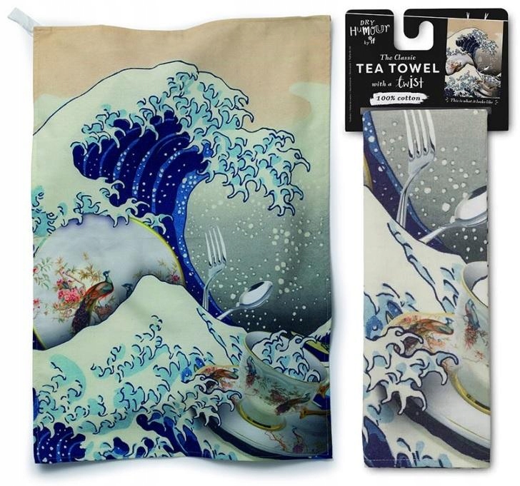 Levně Utěrka Do Kuchyně Ozdobná utěrka Kuchyňský ručník Grafika Moře Vlna