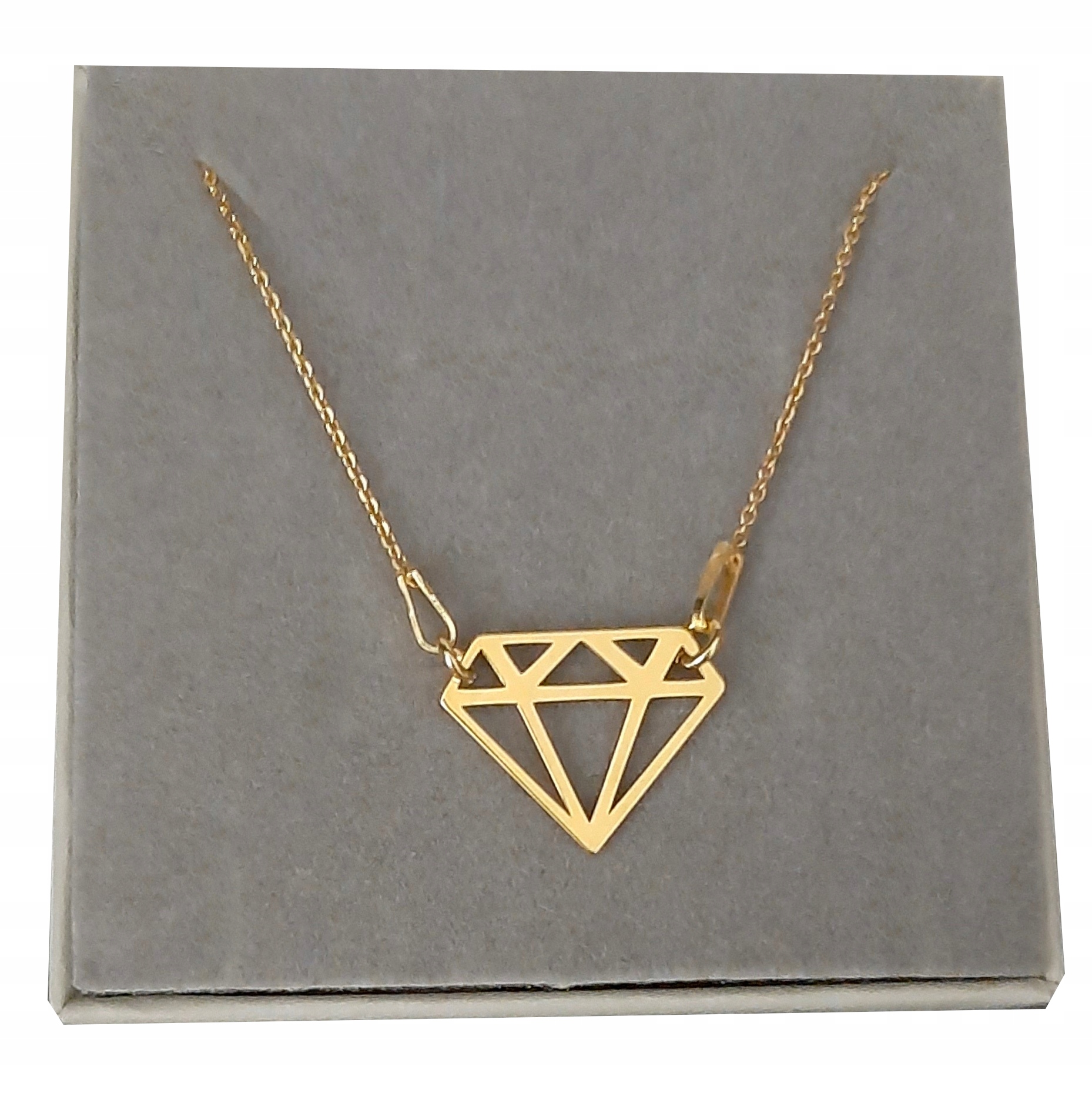 

Naszyjnik celebrytka Diament srebro 24K 45 cm