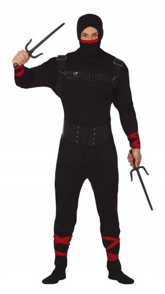 Kostým Ninja Černý Tajný Bojovník M