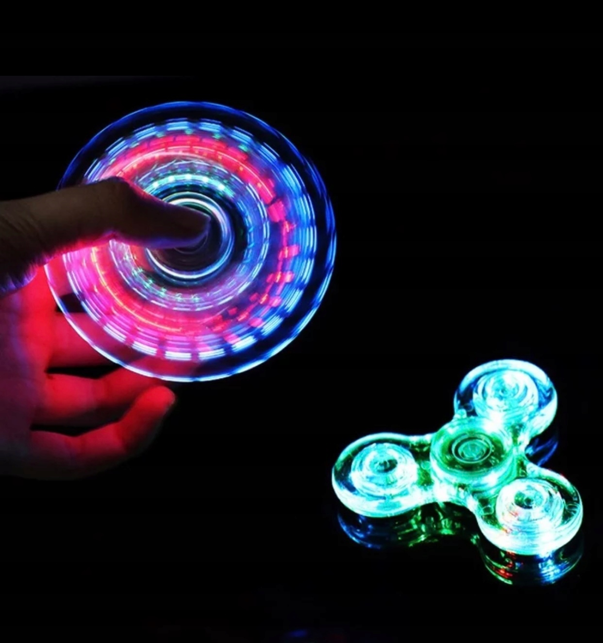 SPINNER LED Świecący Fidget gra zabawka spiner gry Marka inna