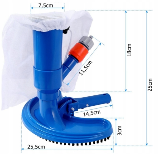 ODKURZACZ DO CZYSZCZENIA DNA BASENU RĘCZNY SIATKA SZYBKOZŁĄCZKA DO WĘŻA Model DNA BASENOWY SIATKA SZYBKOZŁĄCZKA DO WĘŻA