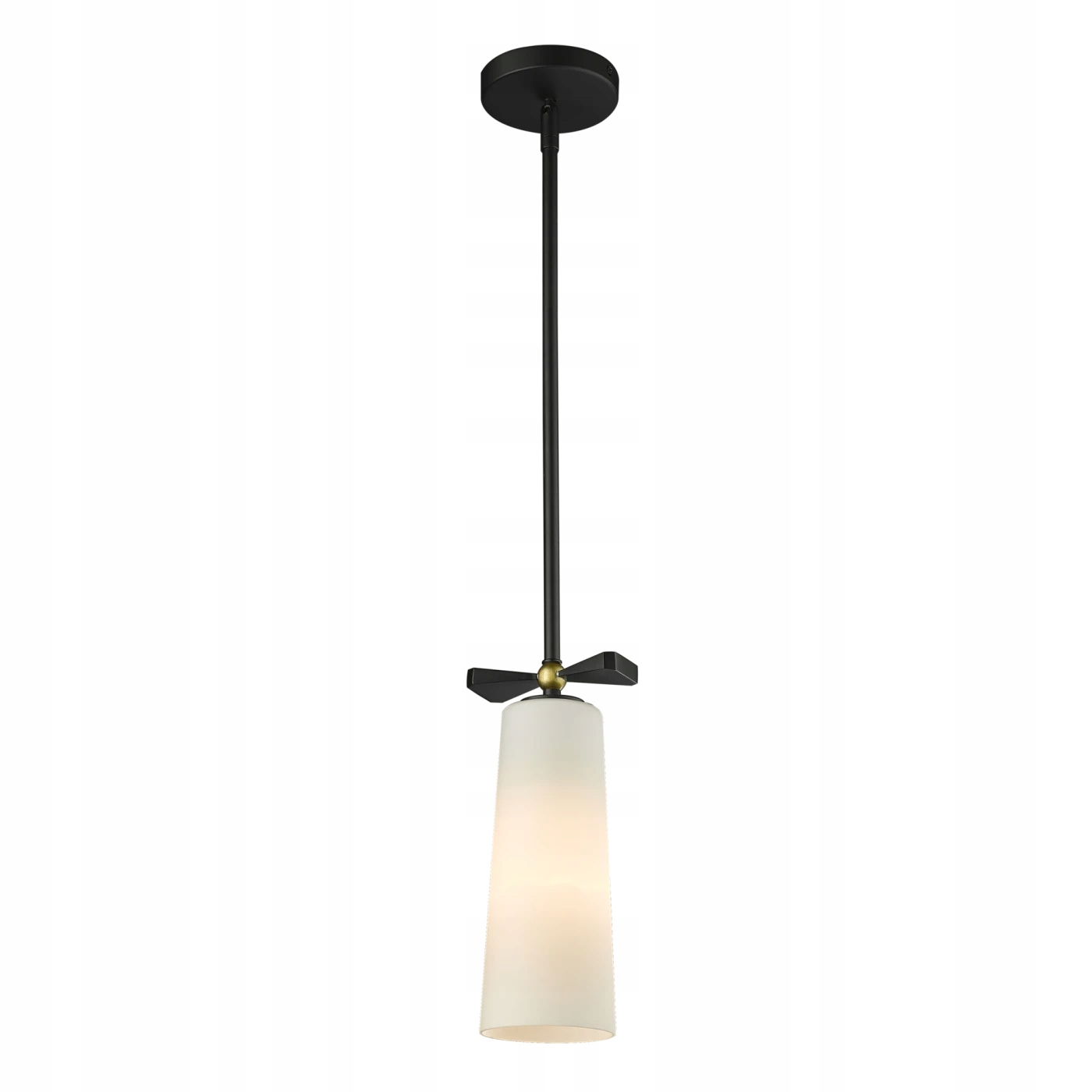 Závesná Lampa Cosmo Light Bow I E27 40W Čierna Mosadz Kovová dlhá