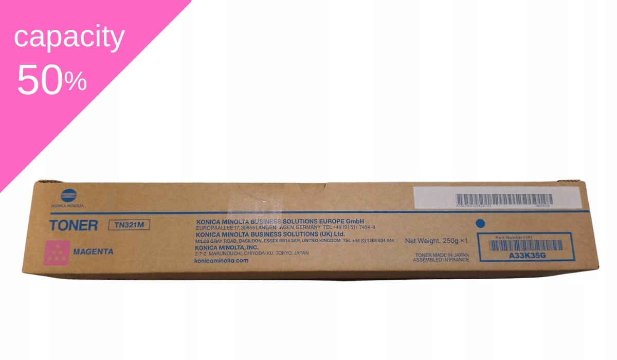 Toner Konica Minolta TN-321 A33K35G M Originál C224 C224e C284 C284e malý