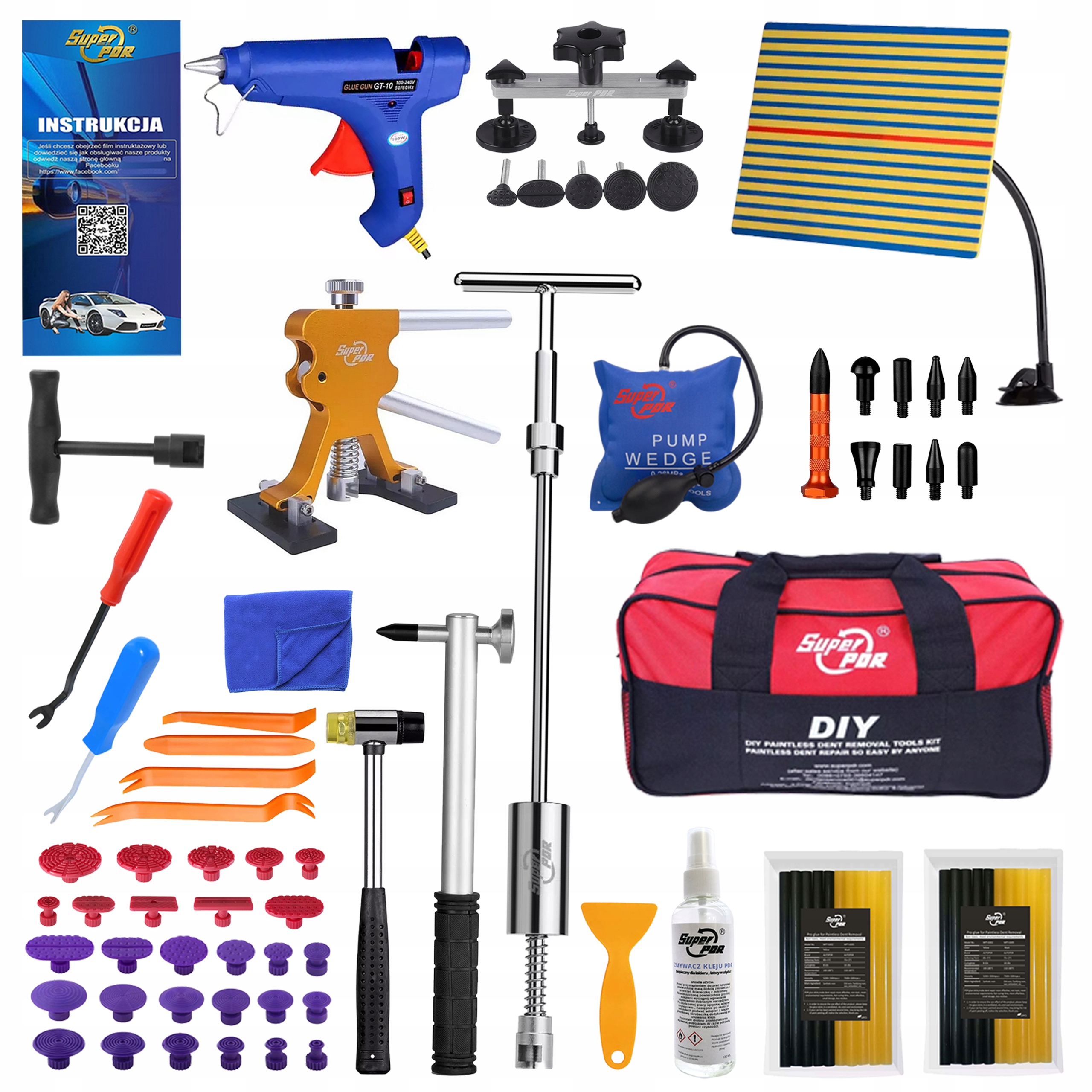 Sada pdr Odstraňování promáčklin Vytahování promáčklin Nástroje pdr Komplet pdr