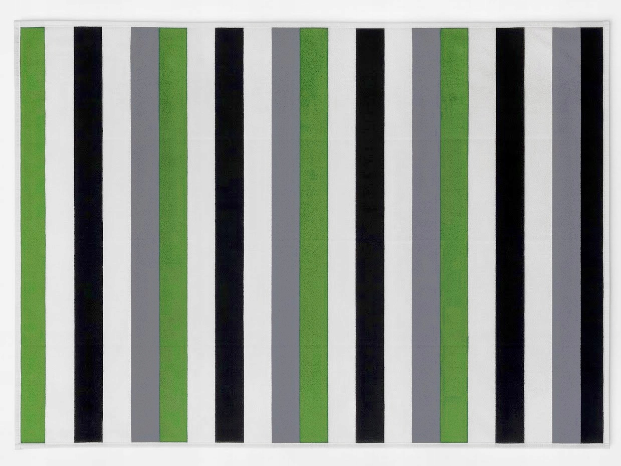 Bavlněná deka Moca Design 150x200 cm, vzor: Stripes green (Zelené pruhy)