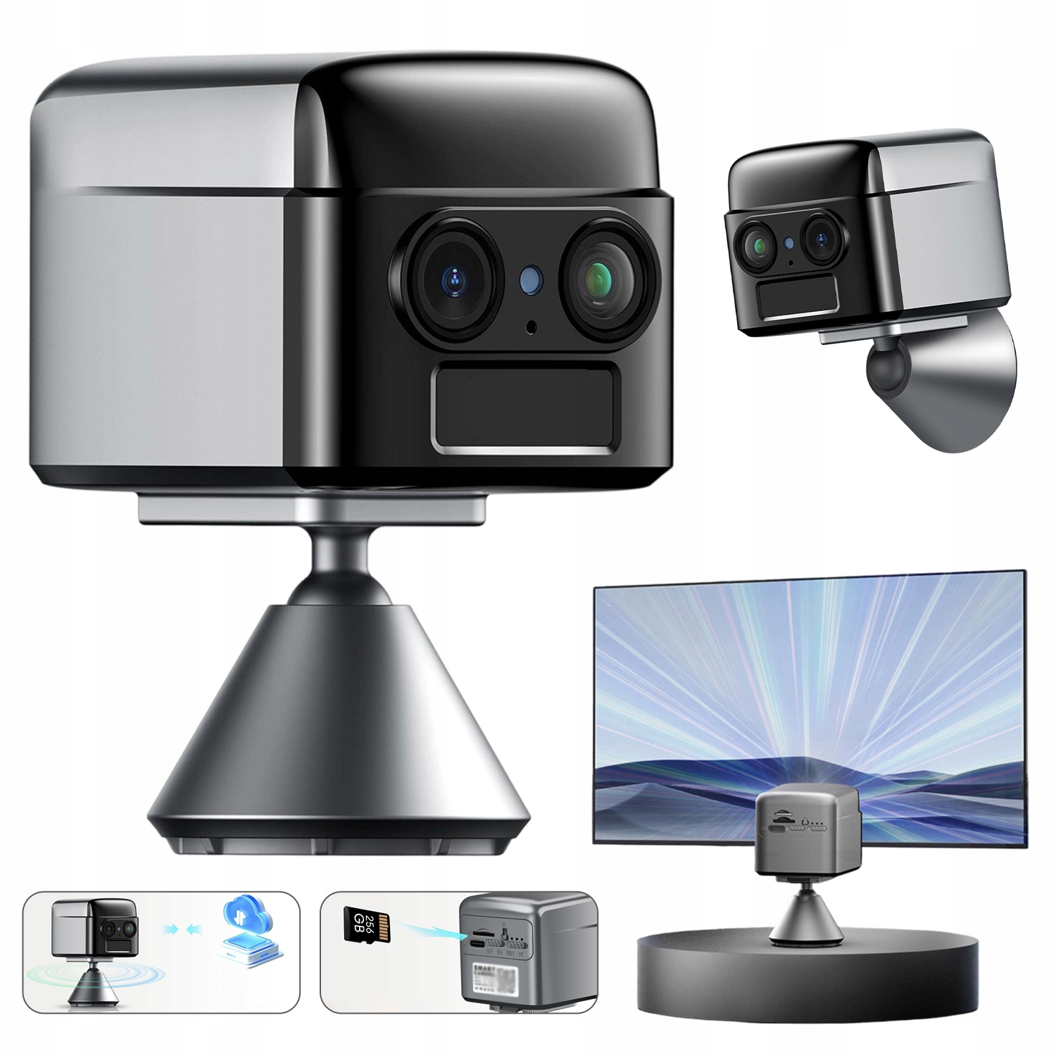 Mini Kamera Podwójna Nadzoru S70 Hd Wifi Smart Ir Detekcja Ruchu Ukryta