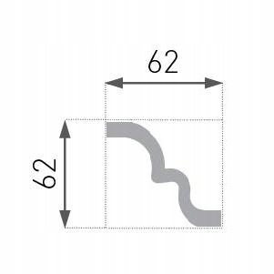 Dekoracyjna listwa PRZYSUFITOWA E-21 BIAŁA XPS 4mb Kod producenta E-21