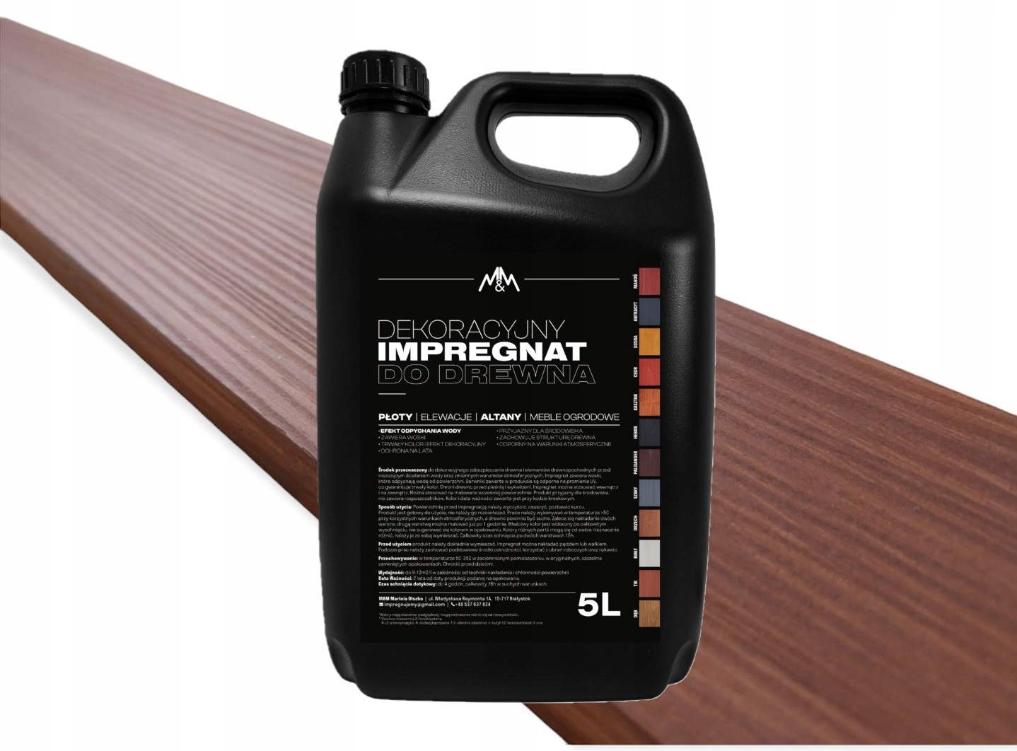 

Impregnat farba do drewna Tik 5l Z Woskami