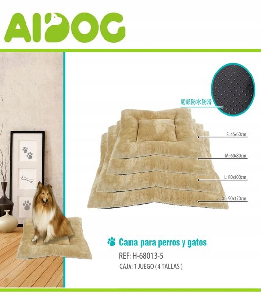 Levně Měkké Pelíšek pro psy a kočky 6-dílné, béžové