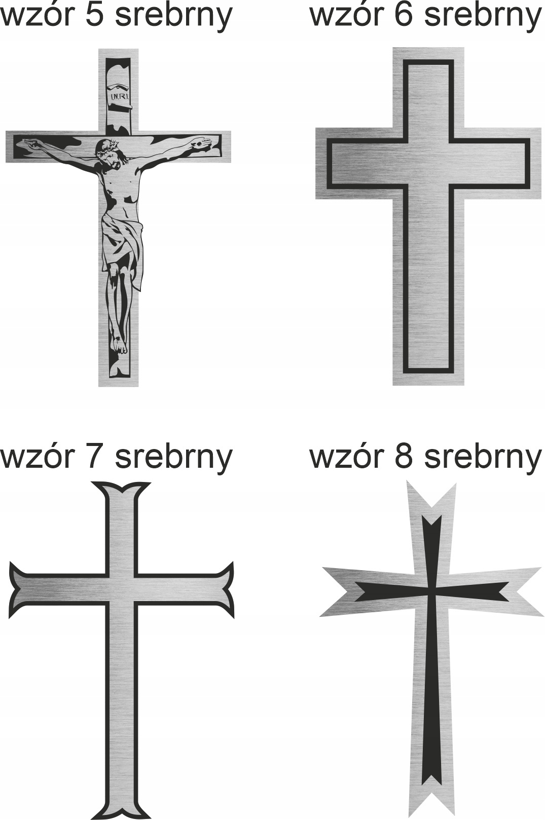 KRZYŻ NA GRÓB grawer nagrobek złoty srebrny Marka inna
