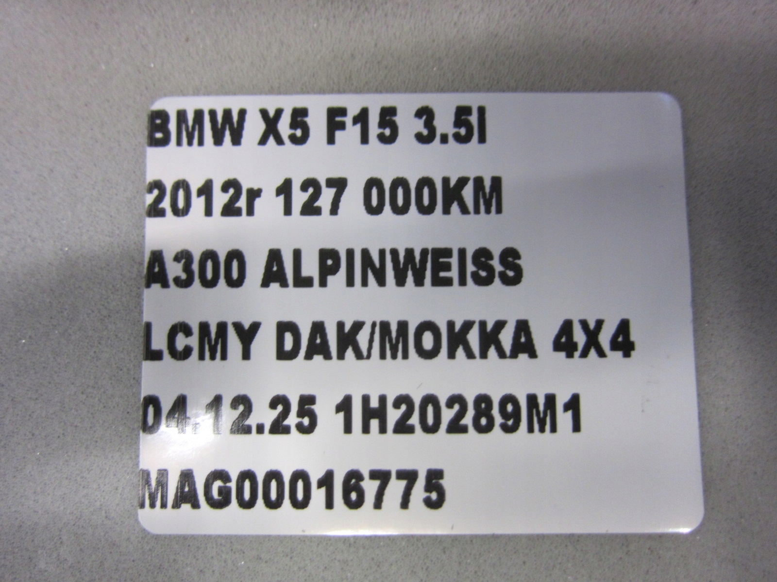 BMW X5 F15 carpet mats front front black 51477326344 7326344