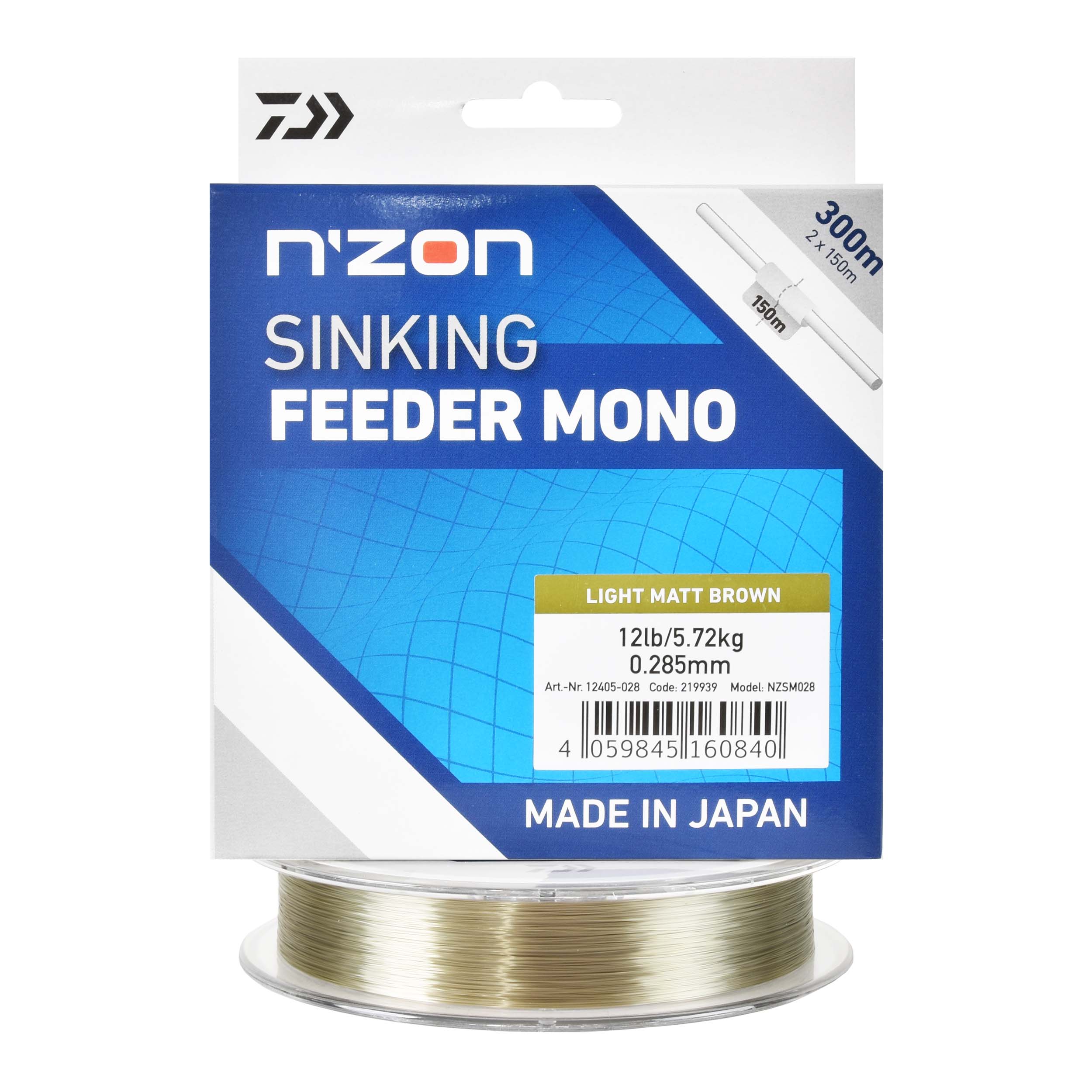 Żyłka tonąca Daiwa N'Zon Sinking Feeder Mono 0,28mm 300m