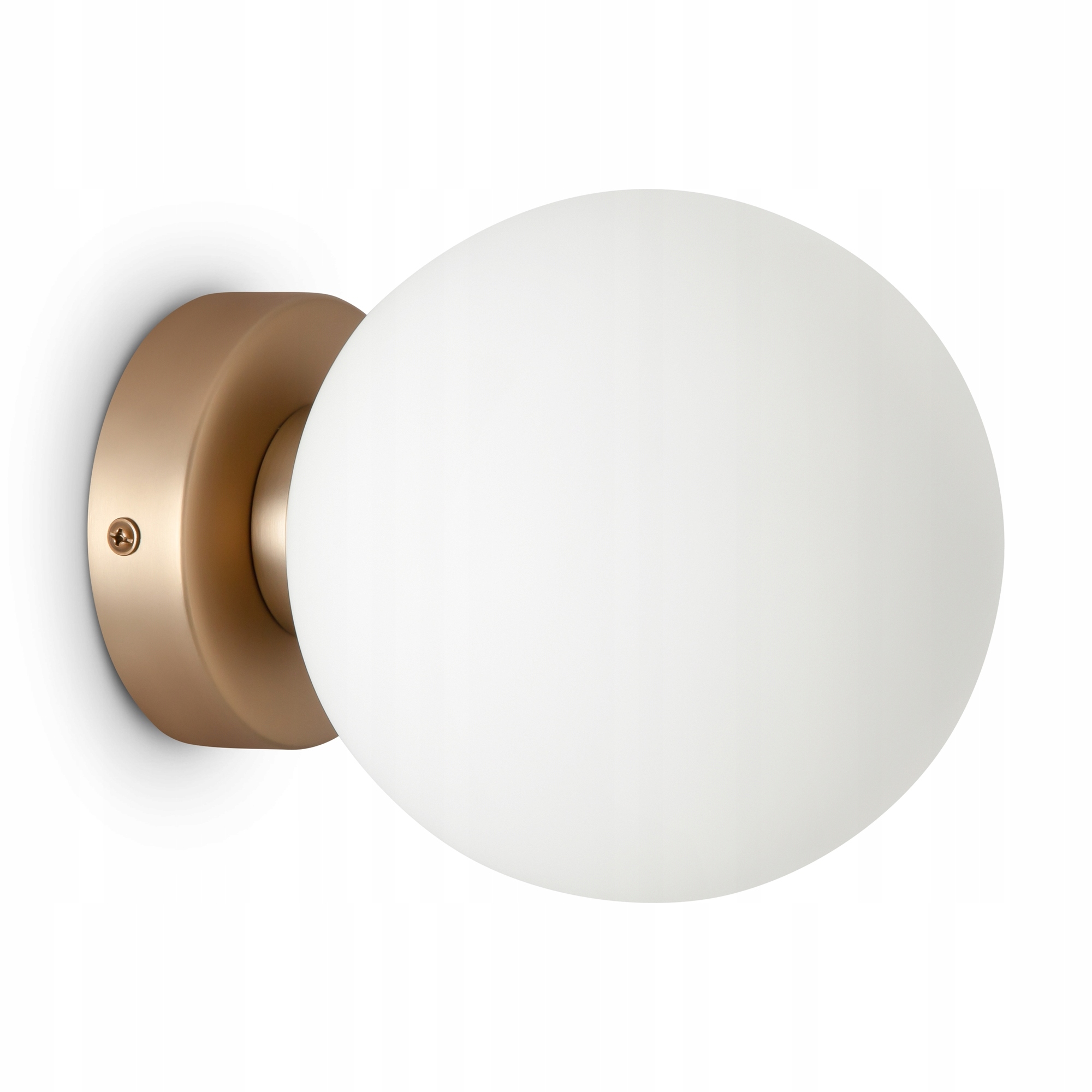 Zlatá sklenená nástenná lampa s bielou guľou Ø15 cm do obývacej izby spálne Maytoni