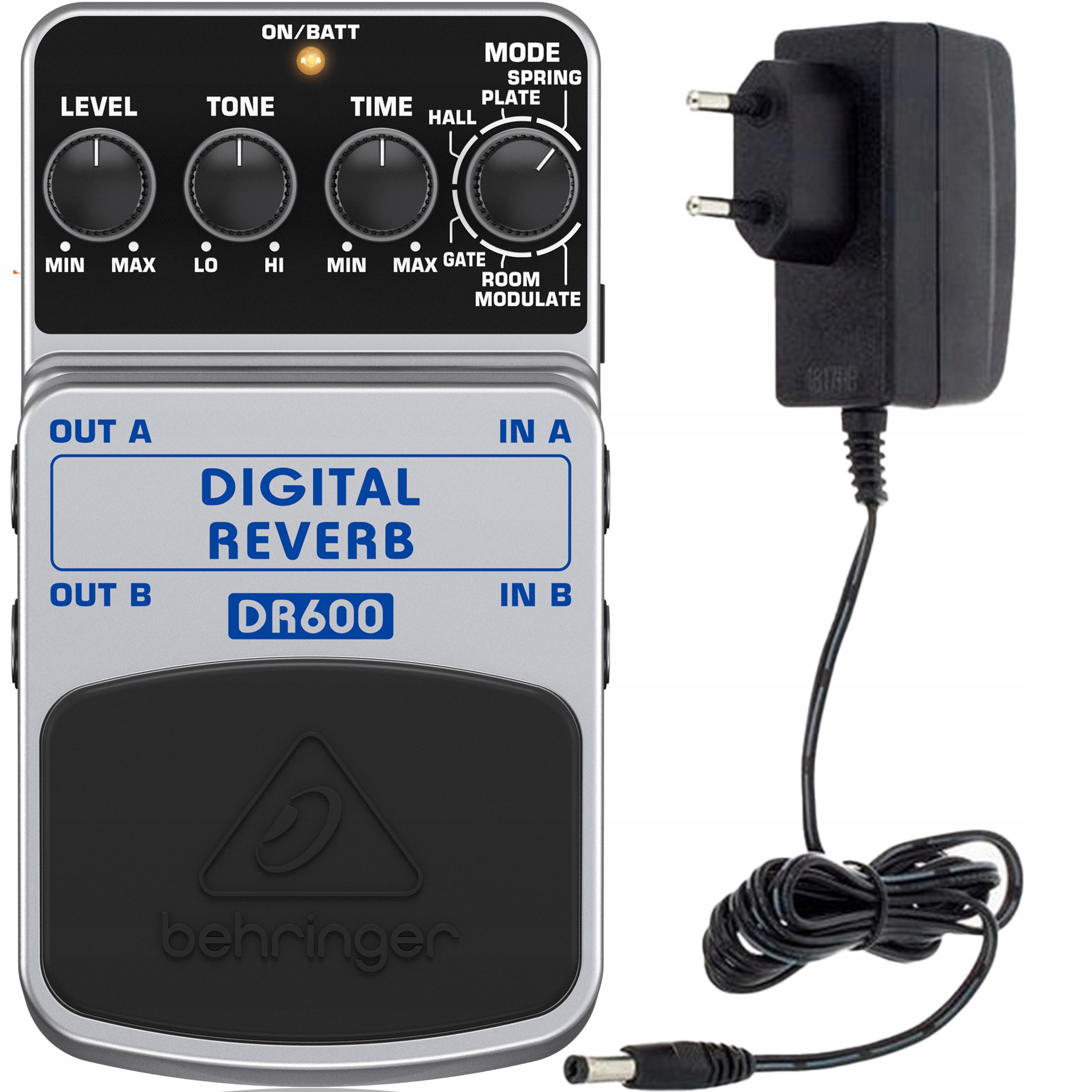 Kytarový efekt Behringer DR600 Digital Reverb Napájecí zdroj 9V Set