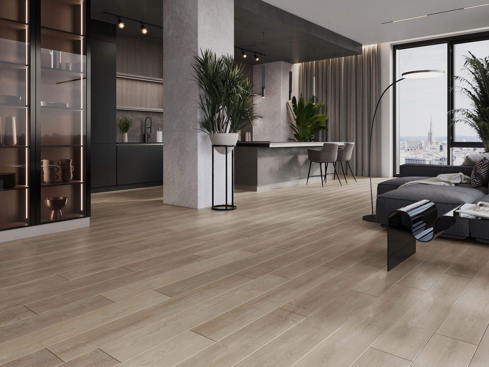 MEXEN WINDSOR PANELE WINYLOWE SPC 6,5 MM PODKŁAD IXPE 4 V-FUGA DĄB Długość 124 cm