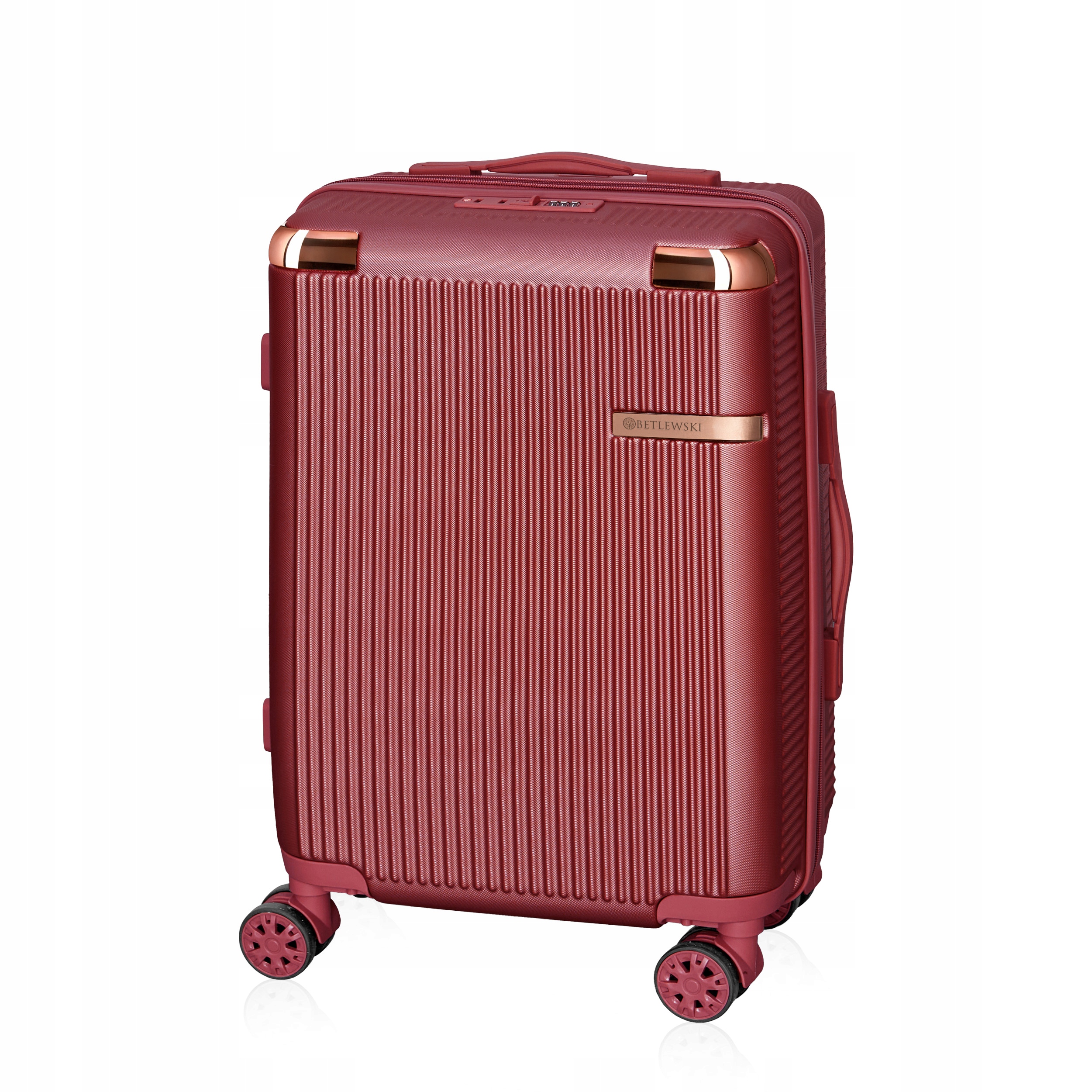 Betlewski Walizka Podróżna kabinowa pojemna na wakacje kółka stylowa rączka