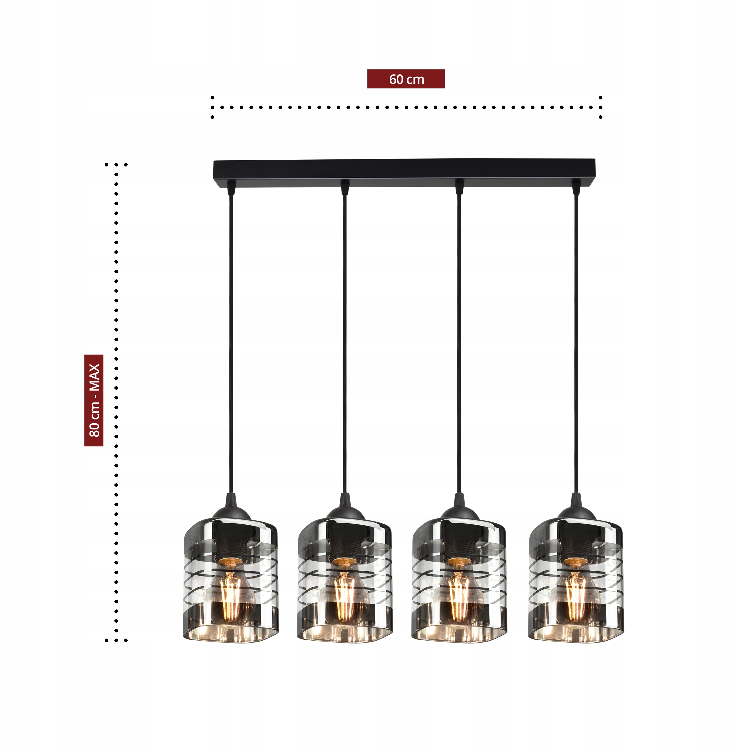 SZKLANA LAMPA WISZĄCA SUFITOWA ŻYRANDOL PLAFON LED Rodzaj lampy Sufitowe - wiszące