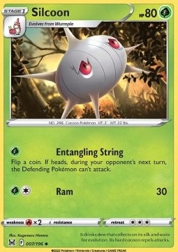 Karty Pokemon (lor 007) Silcoon (r)