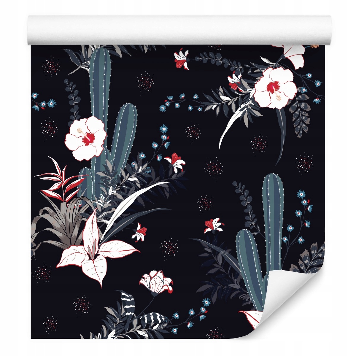 Tapeta do ložnice kaktusy zeleň Květy listy