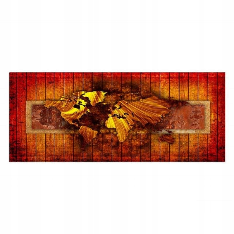 Obraz na plátně Panorama Mapa světa 140x45