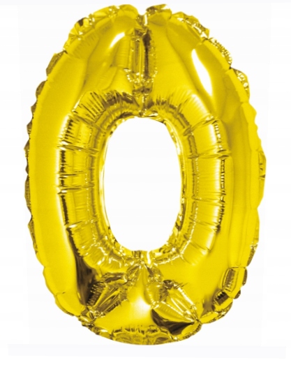 Balon Foliowy Cyfra 0 ZŁOTA Dekoracja na Urodziny