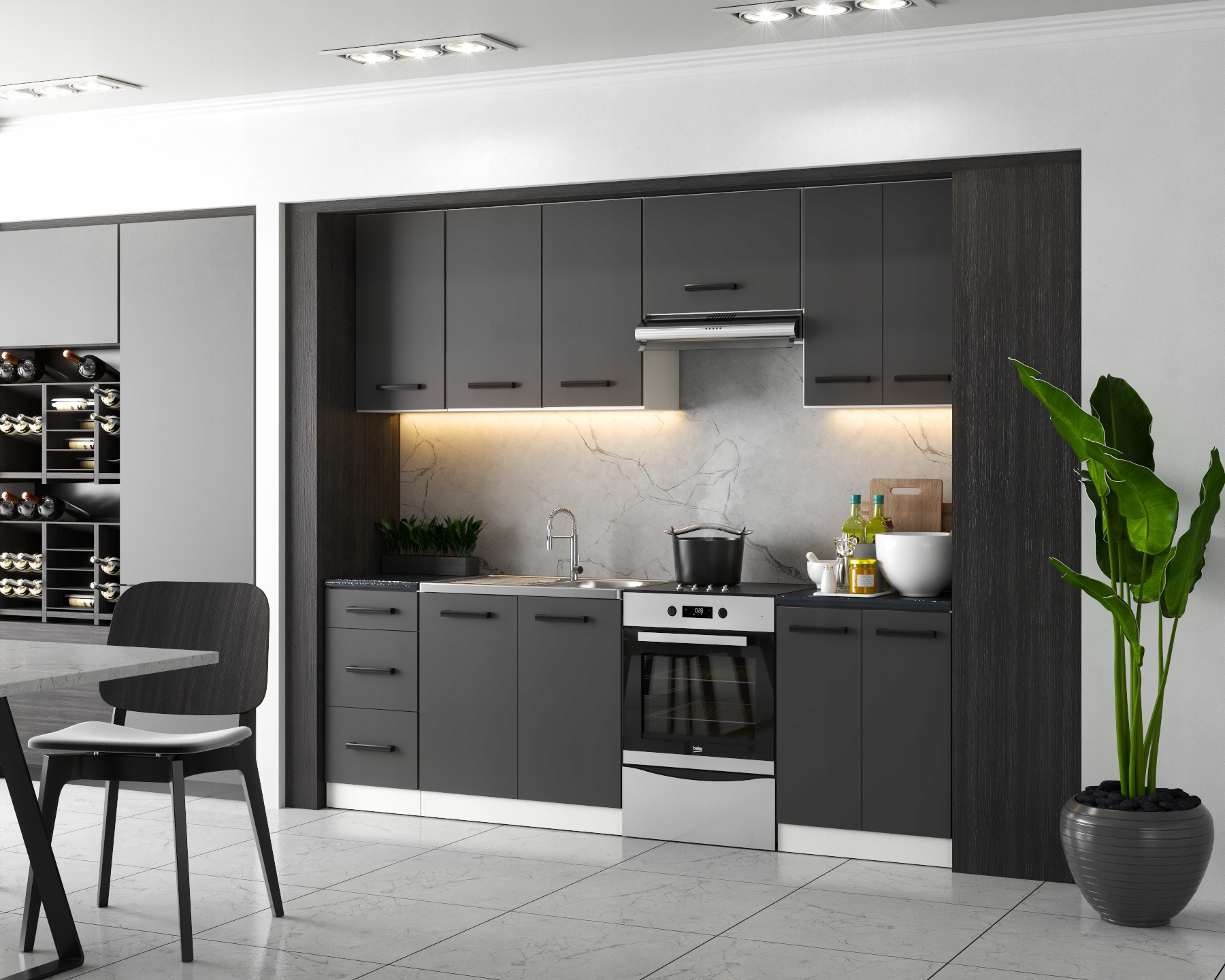 SZAFKA KUCHENNA DOLNA STOJĄCA GRAFIT 40CM Marka Concordia