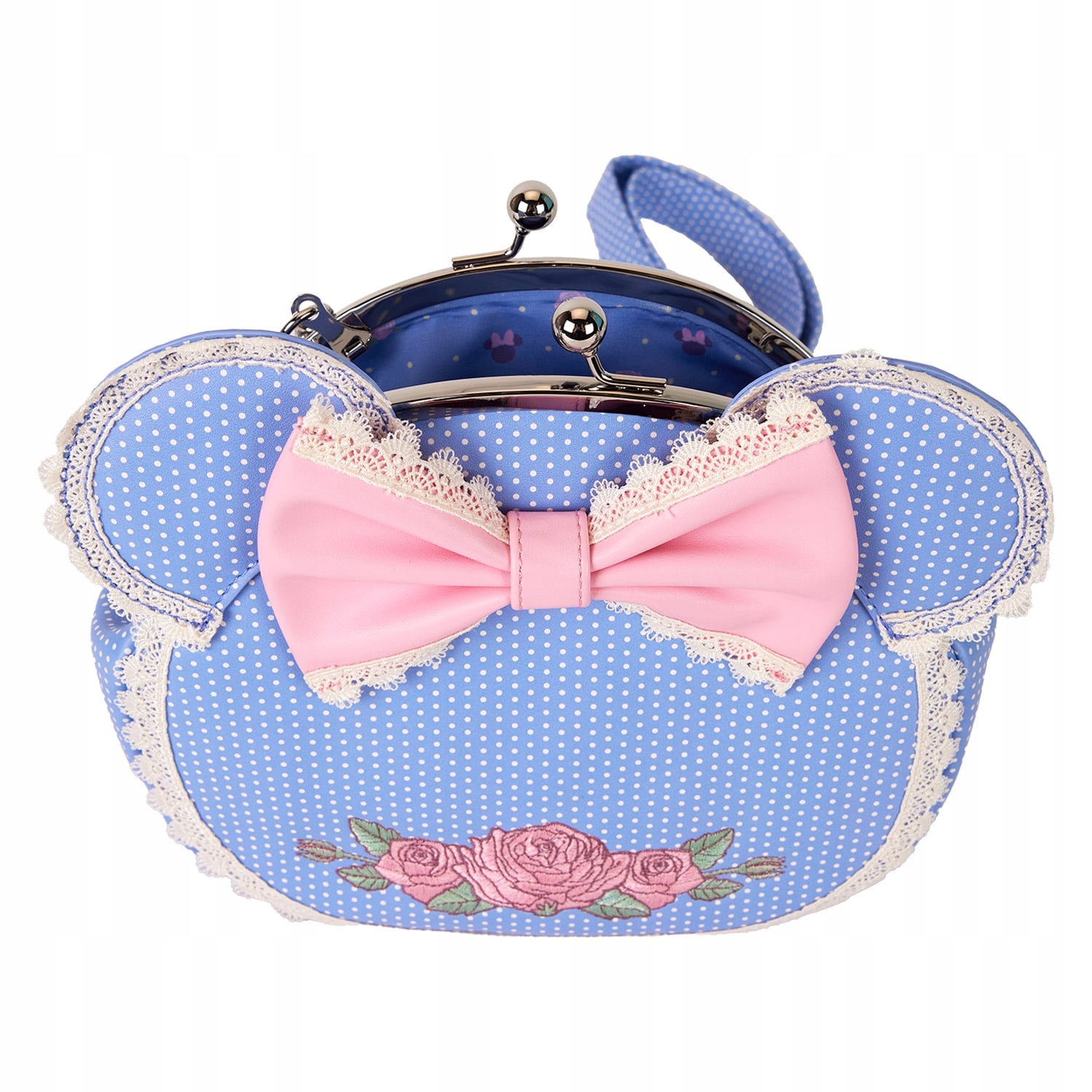 Disney Minnie „Floral and Lace Kisslock“ crossbody kabelka Loungefly