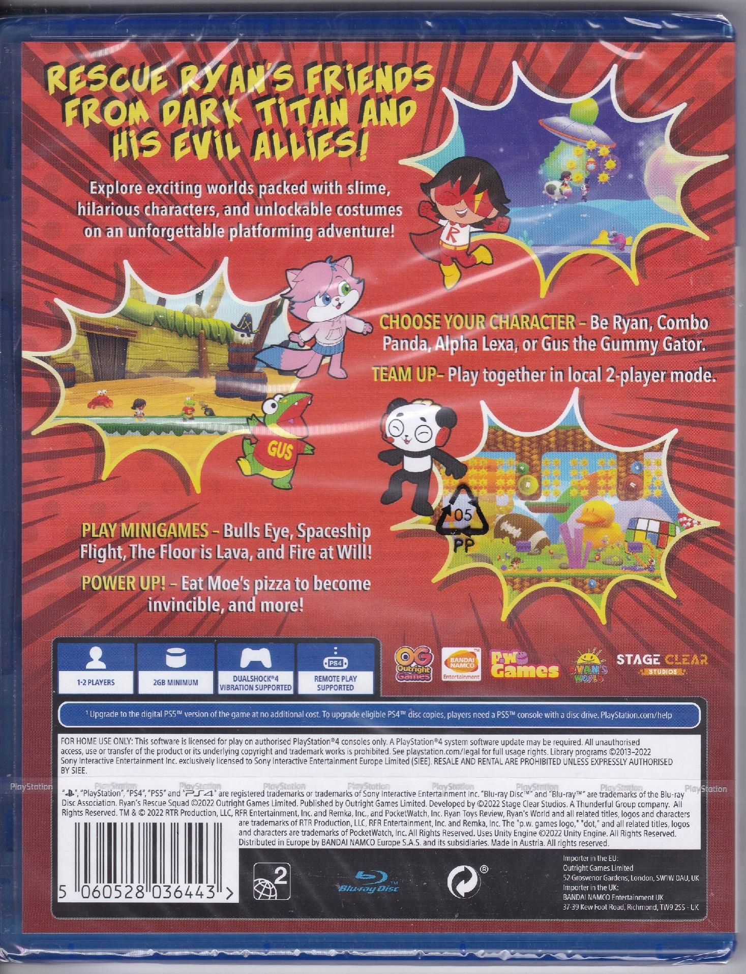 RYAN'S RESCUE SQUAD PS4 ÚJ FÓLIA Cím Ryan's Rescue Squad (PS4)