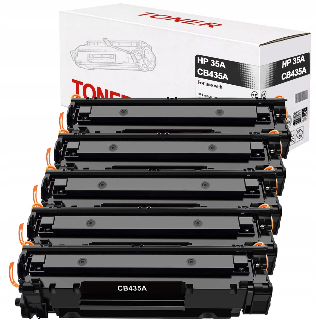 

5X Toner Do Hp 35A XL CB435A Laserjet P1005 P1006