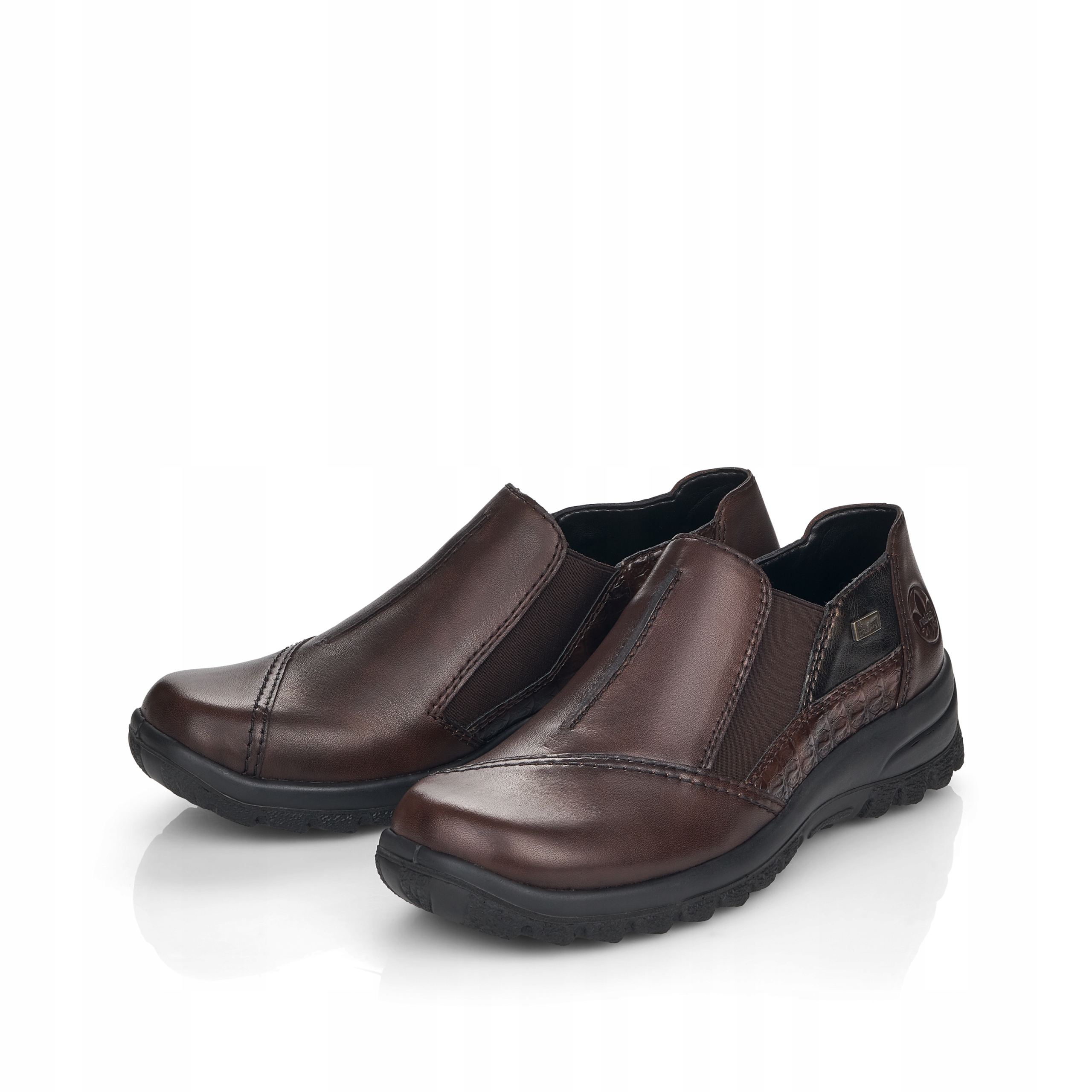 

Rieker Tex brązowe skórzane buty damskie L7178